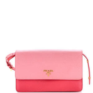 Prada Wallet On Strap Saffiano Leather #229994P86B